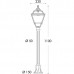 Φωτιστικό Κολώνα 110cm με Λάμπα LED 8.5W 969lm 230V CCT Ρητίνης Μαύρο IP55 Fumagalli Golia